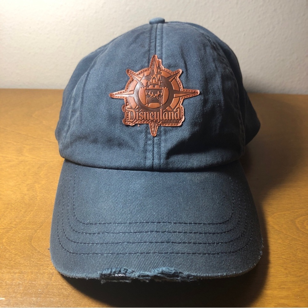 Disney Parks Disneyland Faux Leather Logo Unisex Adult Fit Adjustable Distressed